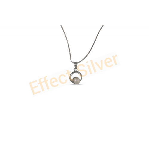 Silver Pendant - Pearl 